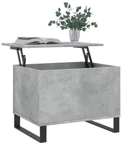 Betonszürke szerelt fa dohányzóasztal 60 x 44,5 x 45 cm