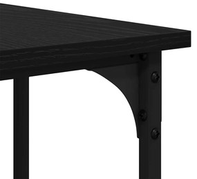 vidaXL Asztal Fekete tölgy 139 x 139 x 75 cm Faanyag