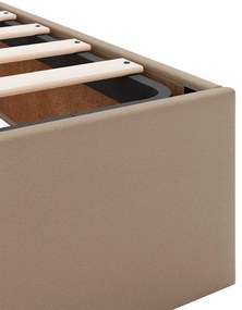 Ágykeret matracmal Cappuccino 140 x 200 cm Műbőr