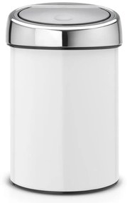 Fehér acél érintésre nyíló szemetes 3 l Touch Bin – Brabantia