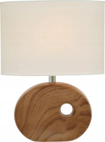 Asztali Lámpa Porcelán Barna Fehér Dekoratív Oakville 30 X 23 CM