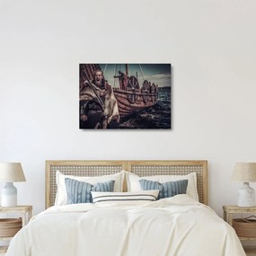 Üveg kép - Viking harcos (70x50 cm)