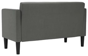 sötétszürke szövet loveseat kanapé 111 cm