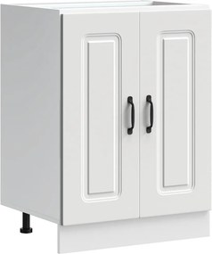 vidaXL Mosogató aljzat szekrény Kalmar fehér 60x46x81,5 cm műanyag fa