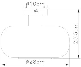 Globo 15566DA - Felületre szerelhető csillár GIUSEPPE 1xE27/40W/230V átm. 28 cm átlátszó