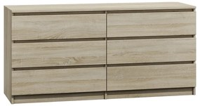 Odell M6 140 2X3 komód, 138x75x40 cm, sonoma