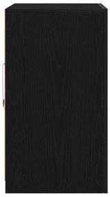 LED világítással ellátott fekete tölgy komód 41x37x67 cm