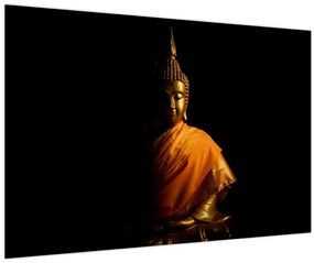 Kép - Arany Buddha szobor (90x60 cm)