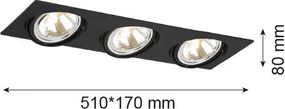 Argon OLIMP 1329 Beépíthető spotlámpa 3x6W/G9 IP20