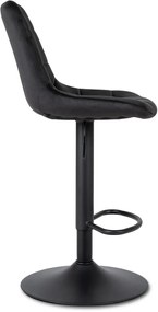 ARCOS 2 bárszék, fekete, velúr