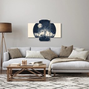 Kép – Mágikus fa szarvassal I. (90x60 cm)