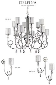 Jupiter 1597 - DE K1 CH - Fali lámpa DELFINA E14/40W