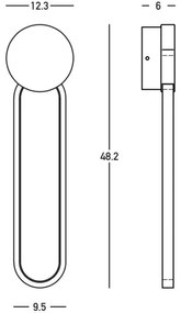 Zambelis 23102 - LED Dimmelhető fali lámpa LED/13W/230V 3000K arany