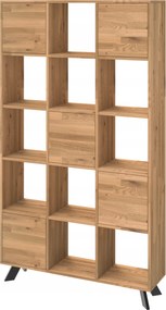 Toledo Box tölgyfa könyvespolc ajtóval 193x110x30