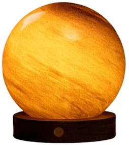 Sötétbarna USB fénydekoráció ø 12 cm Sand Storm – Gingko