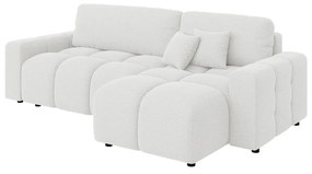 Fehér kinyitható sarokkanapé (variálható) Luki – Ropez