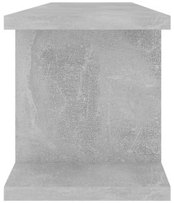 2 db betonszürke szerelt fa fali polc 75 x 18 x 20 cm