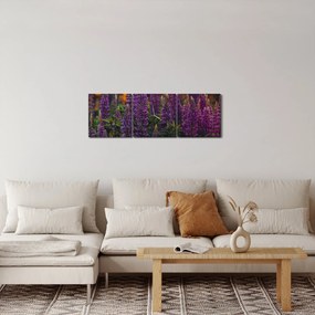 Egy csillagfürt virág képe (órával) (90x30 cm)