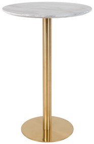 Bolzano Bár asztal, márványhatású lap, sárgaréz hatású láb 70x105 cm