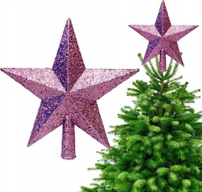 Lila Csillag Karácsonyfára Csillogó Csillag Spicc a karácsonyfa tetejére 20c