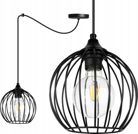 Mennyezeti Lámpa Lógó Csillár Egyetlen Pók Loft Fekete Gömb Edison