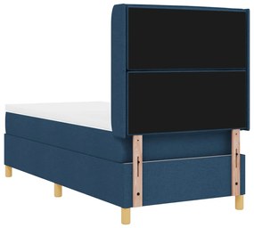 Ágykeret Matrac és LED Kék 100x200 cm Szövet