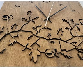 Li-Go 5499/DUB2 - Falióra 1xAA 40x40 cm tölgy