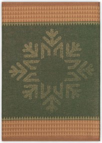 Karácsonyi konyhai törlőkendő Zwoltex Snow Flake zöld bézs