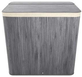 Juskys Curly bambusz kosár 150 L - szürke