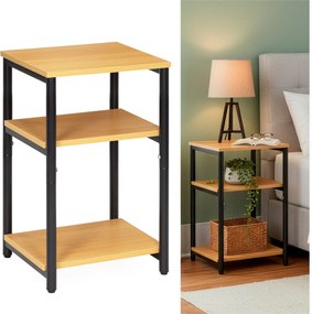 Éjjeliszekrény Éjjeli Asztal Loft 59cm Hálószobai Könyvespolc Nakastlik Polc