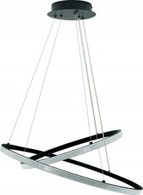 Mennyezeti Lámpa Plafon Csillár Led Fekete 60W