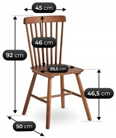 Klasszikus Fa Étkezőszék Dió Színben. GARTON