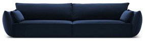 Sötétkék bársony kanapé 248 cm Vanda – Mazzini Sofas