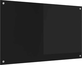 vidaXL Konyhai splashback Fekete 100 x 60 cm edzett üveg