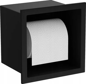 WC-papír tartó polc, WC-papír tartó, fekete