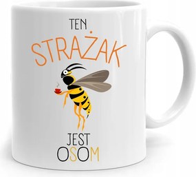 Bögre Ajándék Tűzoltónak Ez A Tűzoltó Egy Darázs, fényképes nyomtatással