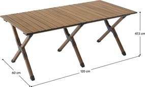 Kempingasztal, barna, ARTUR
