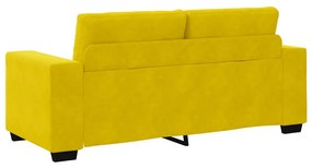 sárga bársony loveseat kanapé 140 cm