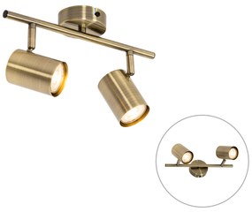 Modern bronz spotlámpa dönthető 2 lámpás - Jeana