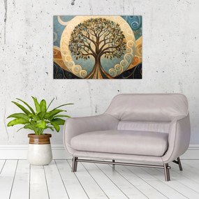 Kép – Életfa és spirálok (70x50 cm)