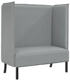 Magas Háttámlású Kanapé Világosszürke 109x56x121 cm Textil