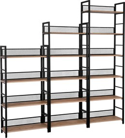 Polcállvány, fekete/tölgy, KELER TYP 3