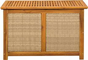vidaXL Kerti Tároló Doboz 185 L Tömör Akácfa 90 x 50 x 56 cm Bézs