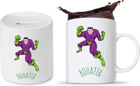 Gyerek Szett Lánya Fia Bögre Persely nyomott mintával