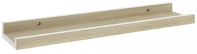 4 db fehér és sonoma tölgy színű fali polc 40 x 9 x 3 cm