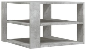 Betonszürke szerelt fa dohányzóasztal 59,5 x 59,5 x 40 cm