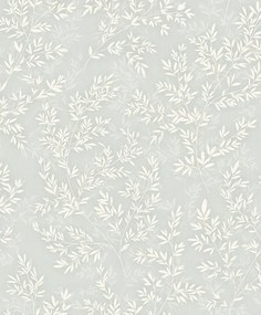 Zöld Tapéta Fehér Levelekkel Rusztikus Vinil Flizelin Tapéta