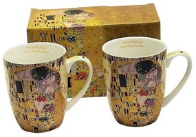 Klimt két személyes porcelán bögre díszdobozban A Csók / Életfa 400 ml