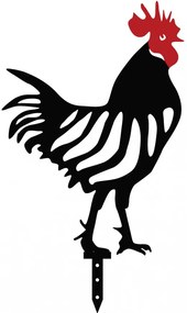 Chicken Family 4 darabos Kerti dekoráció Fekete N