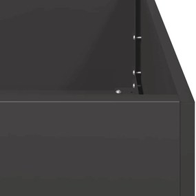 vidaXL ültetőtartó Fekete 360x80x40 cm Acél